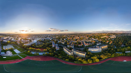 Aerial view of the campus