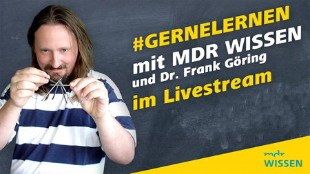 Mann schreibt auf eiune weiße Tafel.